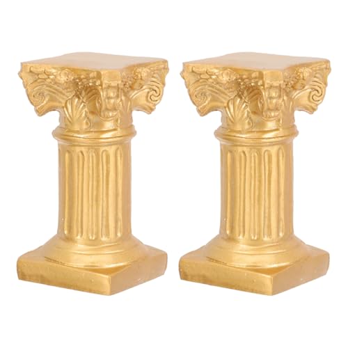 PRETYZOOM 2St RöMische SäUlen Kerzenhalter Gold, Tischdeko FüR Hochzeiten Und Partys, Mikrolandschaftsdekor Aus Kunstharz, 6.7x3.6x3.6cm, Sandtischdekorationen, Teelichthalter, Retro Heimdekoration PRETYZOOM 2St RöMische SäUlen Kerzenhalter Gold, Tischdeko FüR Hochzeiten Und Partys, Mikrolandschaftsdekor Aus Kunstharz, 6.7x3.6x3.6cm, Sandtischdekorationen, Teelichthalter, Retro Heimdekoration von PRETYZOOM