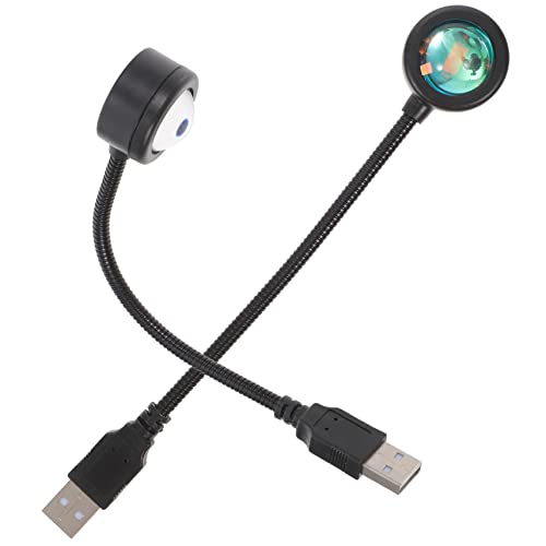 PRETYZOOM 2stücke Sonnenuntergang Projektionslampe Usb Nachtlicht Farbwechselnde Atmosphäre Lampe Für Schlafzimmer Und Wohnräume Für Stimmungsvolle Beleuchtung Und Raumdekoration von PRETYZOOM