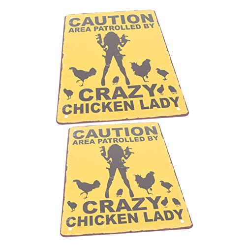 PRETYZOOM 2Stücke Vintage Warnschild für Teiliges für Zaun oder Wand Sichtbares Design Einfache Montage mit Vorgestanzten Löchern von PRETYZOOM