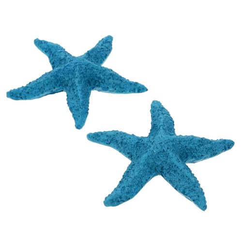 PRETYZOOM 2st Fünf-Finger-seestern Desktop-Spielzeug Haushaltsdekoration Mit Muscheln Für Aquarien Handwerkliche Dekoration Meerestierfiguren Für Zu Hause Ornamente Harz von PRETYZOOM