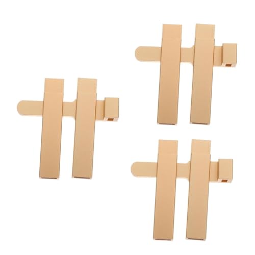 PRETYZOOM 3 Sätze Aluminiumlegierungstürbolzen Toilettenbadezimmerschloss freier Verriegelung WC-Trennwandschloss Sicherheitstürverriegelung Schlafzimmertürverriegelung Türriegel Golden von PRETYZOOM