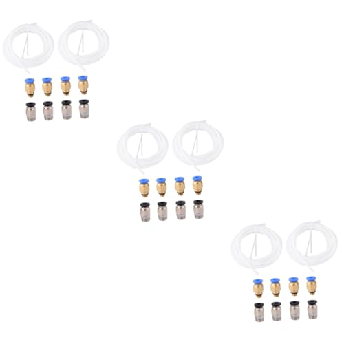PRETYZOOM 3 Sätze Ptfe Schlauch mit Ptfe Röhren und Pneumatikanschlüssen für Schnelle Verbindung und Einfache Montage von PRETYZOOM