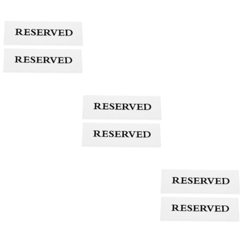 PRETYZOOM 3 Sätze Reservierte Stuhlschilder Für Hochzeiten Und Events Platzkarten Aus Acryl Weiß Für Cafés Restaurants Und Feiern 2 Stück * 3 PRETYZOOM 3 Sätze Reservierte Stuhlschilder Für Hochzeiten Und Events Platzkarten Aus Acryl Weiß Für Cafés Restaurants Und Feiern 2 Stück * 3 von PRETYZOOM