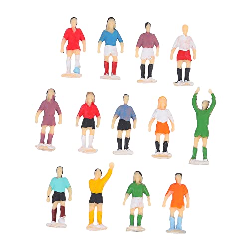 PRETYZOOM 3 Sätze Teiliges Mini Fußballspieler Figuren Set Robustem Detailreiche Simulation Farbige Dekoration für Schreibtisch Büro Club und Party Langlebig und Farbecht von PRETYZOOM