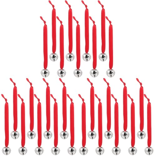 PRETYZOOM 3 Sätze Weihnachtsglocken Gold Im Freien Funkelnd Tür Fenster Baum Weihnachtsglöckchen Klimpern Weihnachtshandwerksglocken Glockenspiel Lametta Schleife Silver 9 Stück * 3 von PRETYZOOM