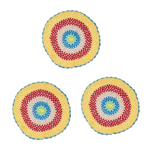 PRETYZOOM 3 Stck. Baumwollmatte Küchenmatte Lebensmittelmatte Hitzebeständiges Tischset Küchenblock Colorful von PRETYZOOM