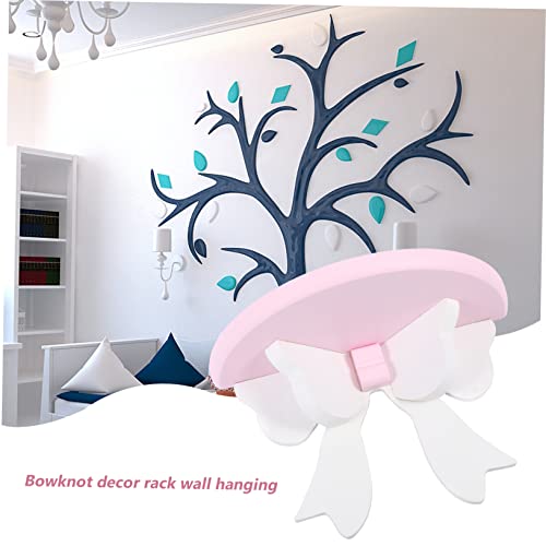 PRETYZOOM 3 Stck. Wandregal mit Schleifen Design Kleines Holz Aufbewahrungsregal für Mädchenzimmer Dekoratives Langlebiges Home Storage Rack in Weiß Einfach zu Montieren von PRETYZOOM