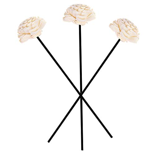 PRETYZOOM 3 Stück Rattanstäbchen Aroma Sticks Reed Diffusor Sticks mit Trockenblumen Öl Aroma Diffusor Sticks Holz Rattan Reed Sticks für Wohnzimmer Schlafzimmer Büro SPA Schwarz von PRETYZOOM