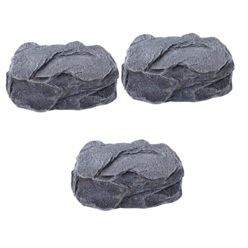 PRETYZOOM 3 Stück Schlüsselkasten Aus Stein Faux-Rock-schlüsselversteck Klein Im Freien Felsen Schlüsselversteck Für Den Garten Versteckt Fake Rock Key Hider Code Rock-schlüsselhalter Harz von PRETYZOOM