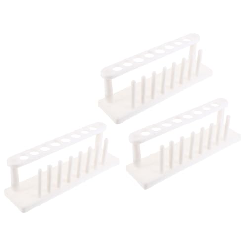 PRETYZOOM 3 Stück Teiliges Kunststoff Reagenzglasgestell Stabil Leicht Tragbar Labor Zubehör Organizer für Röhrchen Aufbewahrung und Laborbedarf von PRETYZOOM