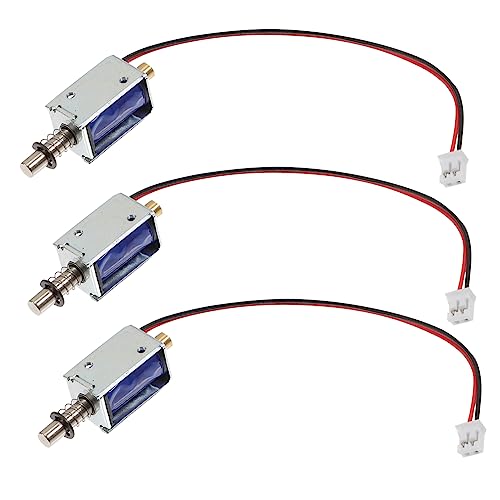 PRETYZOOM 3 Stück Teiliges Push Pull Elektromagnet Linearer Solenoid Offener Mini Elektromagnet für Automatisierung und Haushaltsgeräte Schnelle Installation und Geringer Stromverbrauch von PRETYZOOM