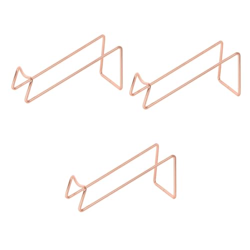 PRETYZOOM 3 Stück Weinregal aus Metall Roségold Stabiles Weinflaschenhalter für Zuhause Bars und Partys Moderner Weinständer für Stilvolle Aufbewahrung und Dekoration von PRETYZOOM