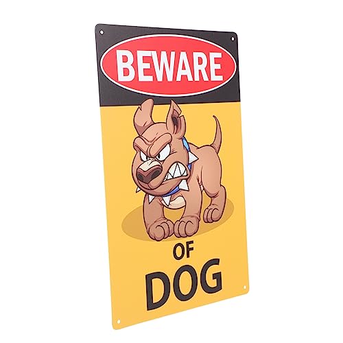 PRETYZOOM 3 Stück Wetterfestes Caution Dog Sign aus Vintage Gartendekor Warnschild für Garten und Innenbereich Robust und Sichtbar Klassisches Design für Effektive Hundewarnung von PRETYZOOM