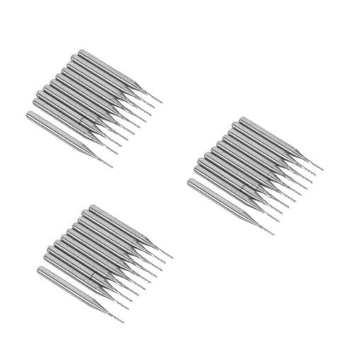 PRETYZOOM 30 Stck. Teiliges Cnc Fräser Hartmetall Bohrer mit Schaft für Pcb Leiterplatten Gravur Fräsen Holz Metallbearbeitung Router Bits von PRETYZOOM