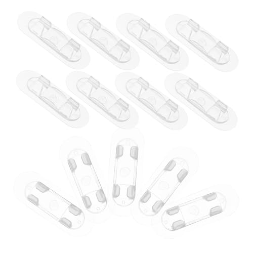 PRETYZOOM 30 Stück Kabelorganisator für Schreibtisch und Wand Transparente Kabelmanagement Clips für Zuhause und Büro Flexibel Einsetzbare Kabelhalter für Verschiedene Anwendungen von PRETYZOOM