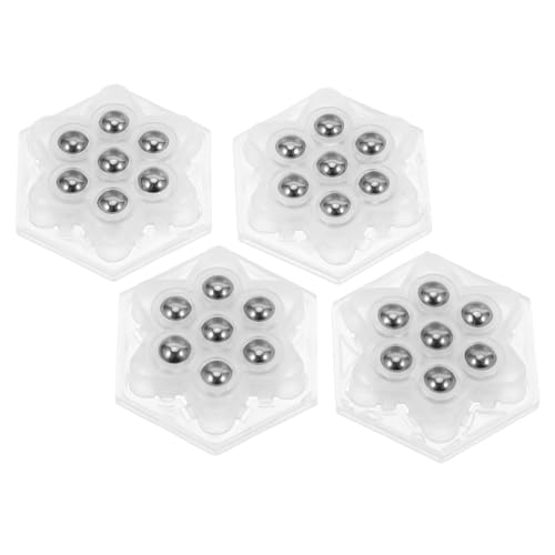 PRETYZOOM 32 Stück Teiliges Mini Selbstklebende Möbelrollen Leise Edelstahl Hochleistungsdrehbar Für Möbel Koffer Aufbewahrungsboxen von PRETYZOOM