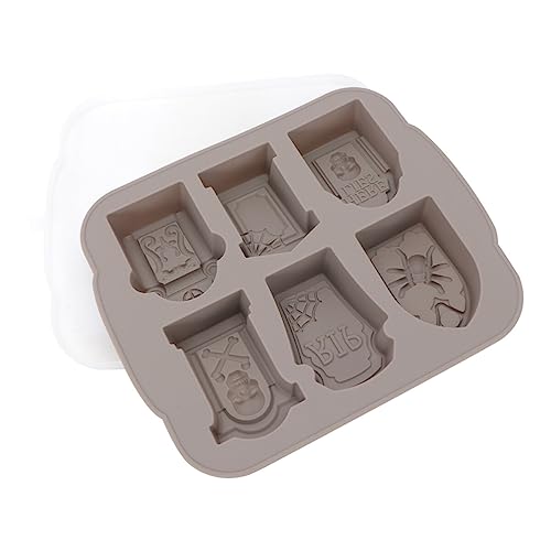 PRETYZOOM 3D-Halloween-Grabstein-Sarg mit Totenköpfen Spinne Silikonschale für Schokolade Eiswürfel Mini-Kuchen Seife Wachsmalstift Backen Riegel Partyzubehör Grau PRETYZOOM 3D-Halloween-Grabstein-Sarg mit Totenköpfen Spinne Silikonschale für Schokolade Eiswürfel Mini-Kuchen Seife Wachsmalstift Backen Riegel Partyzubehör Grau von PRETYZOOM