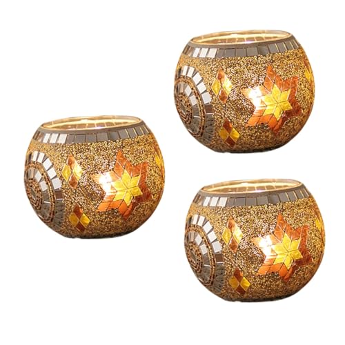 PRETYZOOM 3St Europäischer Kerzenhalter runder Tischdekoration Licht aus Mosaikglas Halloween-Dekorationen Hochzeitsdekoration Halter für Teelicht dekorativer Kerzenhalter runden schmücken PRETYZOOM 3St Europäischer Kerzenhalter runder Tischdekoration Licht aus Mosaikglas Halloween-Dekorationen Hochzeitsdekoration Halter für Teelicht dekorativer Kerzenhalter runden schmücken von PRETYZOOM