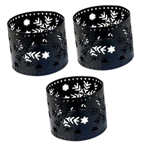 PRETYZOOM 3 Stück Stabile Hohle Kerzenständer Aus Eisen Schneeflockenmuster Schwarz Doppelt Verwendbar Als Kerzenhalter Und Stiftständer Tolle Heimdekoration PRETYZOOM 3 Stück Stabile Hohle Kerzenständer Aus Eisen Schneeflockenmuster Schwarz Doppelt Verwendbar Als Kerzenhalter Und Stiftständer Tolle Heimdekoration von PRETYZOOM