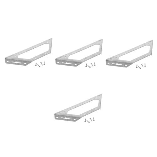 PRETYZOOM 4 Stück Edelstahl Dreieck Winkelverbinder Möbel Eckverbinder mit Schrauben Verstärkte Dreieckige Stützklammer für Schrank Tisch Stuhl Regal Möbelbefestigung von PRETYZOOM
