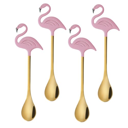 PRETYZOOM 4 Stück Edelstahl Kaffeelöffel Flamingo Design Kleine Dessertlöffel zum Rühren und Probieren Stilvolle Haushaltslöffel für Kaffee Tee Milchgetränke und Desserts PRETYZOOM 4 Stück Edelstahl Kaffeelöffel Flamingo Design Kleine Dessertlöffel zum Rühren und Probieren Stilvolle Haushaltslöffel für Kaffee Tee Milchgetränke und Desserts von PRETYZOOM