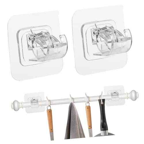 PRETYZOOM 4 Stück Gardinenstange Halter Gardinenstangenhalter Gardinenhalter Gardinenstangen-clips Rutenhalter Deckenhaken, Kleiderstangenhalter Stangenhalterung Für Jalousien Feder PRETYZOOM 4 Stück Gardinenstange Halter Gardinenstangenhalter Gardinenhalter Gardinenstangen-clips Rutenhalter Deckenhaken, Kleiderstangenhalter Stangenhalterung Für Jalousien Feder von PRETYZOOM