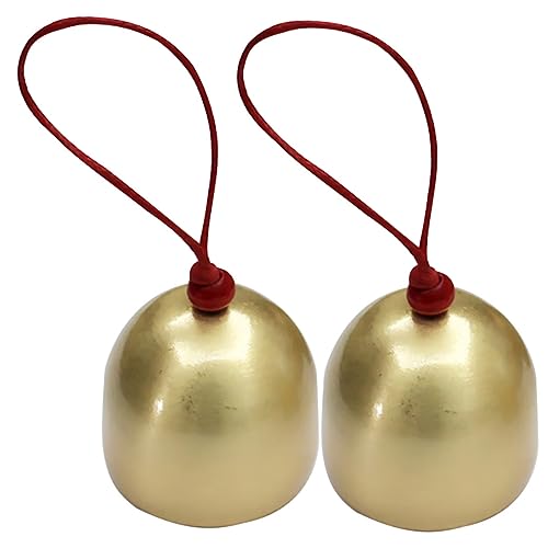 PRETYZOOM 4 Stück Hängender Glockenanhänger Weihnachtsgirlande Weihnachtshandwerksglocken Kleine Glöckchen Zum Basteln Vintage Eisenglocke Christbaumschmuck Kleine Messingglocke Öffnen von PRETYZOOM