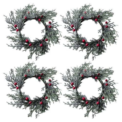 PRETYZOOM 4 Stück Kleiner Weihnachtskranz Kerzenringe Kerzenkranz Weihnachten Türkranz Kerzen Kranz Ringe Dekokranz Adventskranz Säule Kerzenhalter für Stumpenkerzen Stabkerzen Tischdeko Deko PRETYZOOM 4 Stück Kleiner Weihnachtskranz Kerzenringe Kerzenkranz Weihnachten Türkranz Kerzen Kranz Ringe Dekokranz Adventskranz Säule Kerzenhalter für Stumpenkerzen Stabkerzen Tischdeko Deko von PRETYZOOM