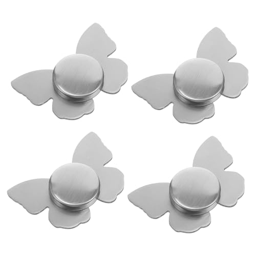 PRETYZOOM 4 Stück Magnetischer Tischdeckenanhänger Schwerer Magnet Tischanhänger Magnetischer Tischdeckenhalter Bestecktaschen Bleigewichte Aus Stoff Tischtuchhalter Rostfreier Stahl Silver von PRETYZOOM
