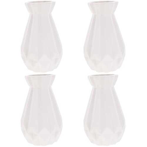 PRETYZOOM 4 Stück Mattierte Vertikale Muster Home Keramikvase Vasen Vintage Goldene Vase Goldvase Donutvase Flaschenvase Fensterblumenvase Kurze Vase Wasservase Coole Vase Keramik von PRETYZOOM