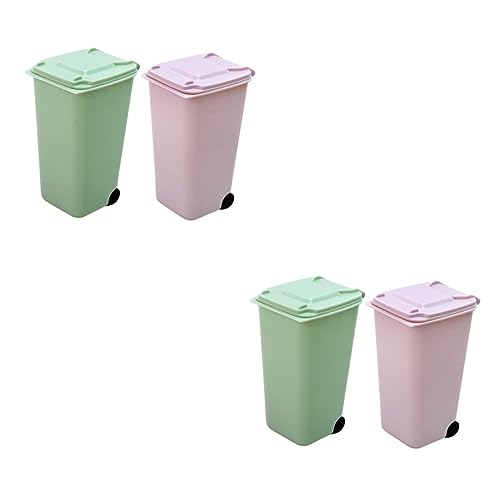 PRETYZOOM 4 Stück Mini Desktop Mülleimer Kompakter Kleiner Abfalleimer für Schreibtisch Multifunktionaler Papierkorb und Stiftehalter Grün und Rosa Platzsparend Leicht und Praktisch für PRETYZOOM 4 Stück Mini Desktop Mülleimer Kompakter Kleiner Abfalleimer für Schreibtisch Multifunktionaler Papierkorb und Stiftehalter Grün und Rosa Platzsparend Leicht und Praktisch für von PRETYZOOM