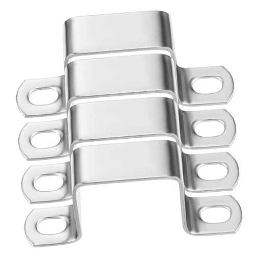 PRETYZOOM 4stücke Edelstahl U-klemme Für Quadratische Rohre Minimalistisches Design Installieren Vielseitig Einsetzbar Robust Und Stabil Für Industrielle Und Private von PRETYZOOM