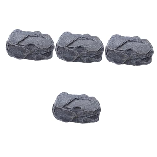PRETYZOOM 4 Stück Schlüsselkasten aus Stein im Freien klein Rock-Schlüsselhalter Felsen Fake Rock Key Hider Schlüsselhalter für draußen Schlüsselversteck für den Außenbereich, dekorativ Harz von PRETYZOOM