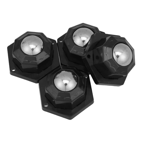 PRETYZOOM 4 Stück Selbstklebende Mini Kugelrollen Leise Schwenkbare Möbelrollen Lenkfunktion Einfache Montage ohne Bohren Geräuscharme Möbelgleiter für Büro Haushalt und Aufbewahrungsboxen von PRETYZOOM