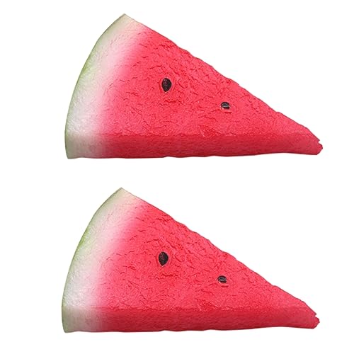 PRETYZOOM 4 Stück Simulierte Wassermelone Dekorative Künstliche Früchte Dekoration Wassermelonenscheibe Haarnadeln Plastik Obst In Scheiben Geschnittene Wassermelone Rot Lebensmittel PVC von PRETYZOOM