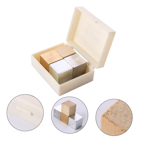 PRETYZOOM 4 Stück Teiliges Dichtewürfel Metallblock Elemente Aluminium Kupfer Eisen Holz Physik Experiment Wissenschaftliche Bildungsprodukte für Dichte und Massestudien PRETYZOOM 4 Stück Teiliges Dichtewürfel Metallblock Elemente Aluminium Kupfer Eisen Holz Physik Experiment Wissenschaftliche Bildungsprodukte für Dichte und Massestudien von PRETYZOOM