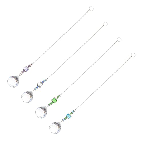 PRETYZOOM 4 Stück Teiliges Kristall Suncatcher Hängende Ornamente für Garten Fenster Hochzeitsdekoration Farbenfrohe Lichtfänger aus Hochwertigem Kristall von PRETYZOOM