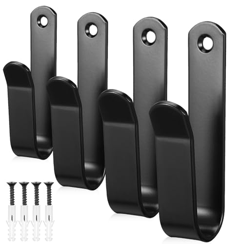 PRETYZOOM 4 Stück Teiliges Wandhaken Robustem Eisen mit Polierter Oberfläche Einfache Schraubmontage Vielseitig für Snowboards Werkzeuge und Kleidung Platzsparend und Kratzfest für Garage von PRETYZOOM