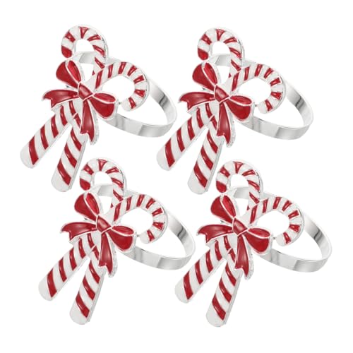 PRETYZOOM Elegante Serviettenringe Im Vintage-Stil 4 Stück Weihnachtliche Serviettenhalter Schleife Aus Metall Zuckerstangen-serviettenschnalle Für Die Feiertagsdekoration PRETYZOOM Elegante Serviettenringe Im Vintage-Stil 4 Stück Weihnachtliche Serviettenhalter Schleife Aus Metall Zuckerstangen-serviettenschnalle Für Die Feiertagsdekoration von PRETYZOOM