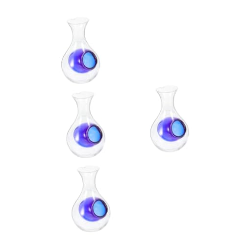 PRETYZOOM 4 Stück Weinverteiler mit Eisfach Transparenter Rotwein Dekanter Kreativer Karaffe für Belüftung und Aromaverstärkung Robust und Praktisch für Weinliebhaber zu Hause von PRETYZOOM