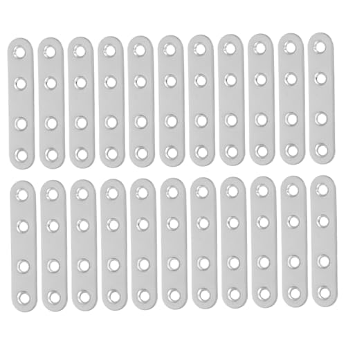 PRETYZOOM 40 Stück Teiliges Edelstahl Flachwinkel Rostfreie Schwere Metall Winkelverbinder Verstärkte Möbelwinkel mit Lochabstand Vielseitige Montagebeschläge für Möbel und Ablagen von PRETYZOOM