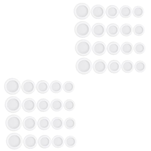 PRETYZOOM 40 Stück Teiliges Piggy Bank Stopper aus Kunststoff Vielseitige Sparschwein Abdeckkappen in Einfache Installation ohne Werkzeug Passend für Spardosen und Gipsfiguren Weiß von PRETYZOOM