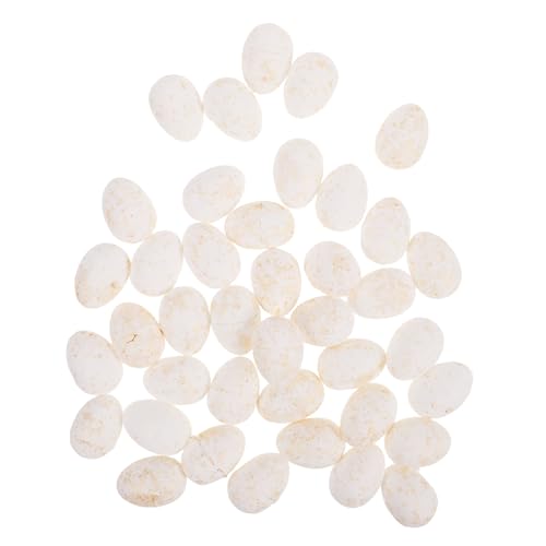 PRETYZOOM 40St Osterei-Geschenkpaket mini Ostereier Osterei DIY Handwerk Osterei-Ornamente künstliches Osterei Ostern dekorative Eier dekorative Ostereier Osterei- Mini-Eier Schaum Weiß von PRETYZOOM