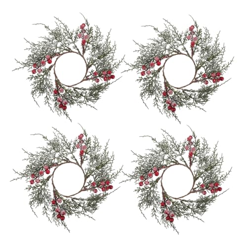 PRETYZOOM 4stücke Weihnachtskerzenringe Aus Kiefernholz Mit Tannennadeln Und Roten Beeren Beflockter Kerzenhalter Für Esstischdekorationen Und Feiertagsarrangements PRETYZOOM 4stücke Weihnachtskerzenringe Aus Kiefernholz Mit Tannennadeln Und Roten Beeren Beflockter Kerzenhalter Für Esstischdekorationen Und Feiertagsarrangements von PRETYZOOM
