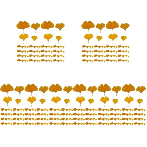 PRETYZOOM 5 Sätze Gefälschte Herbstblattdekorationen Ort Fallen Vermehrung Leitern Pflanzen Wandverkleidung Wand Polsterung Gefälschtes Blatt Partyzubehör Seidentuch Yellow 108 Stück * 5 von PRETYZOOM