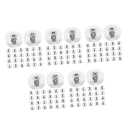 PRETYZOOM 5 Sätze Regale Regalböden Halter Kunststoff Regalstützen Stabile Regalstützen Unsichtbare Regalstützen Vitrine Regalstützennägel Schrank Clips Plastik Weiß 30 Stück * 5 von PRETYZOOM
