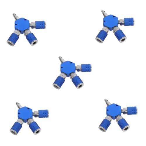 PRETYZOOM 5 Stück Aluminium Luftverteiler Npt Schnellkupplung Pneumatischer Schlauchverbinder für Industriebereiche mit Schnellem Anschluss und Vielseitiger Luftstromregelung PRETYZOOM 5 Stück Aluminium Luftverteiler Npt Schnellkupplung Pneumatischer Schlauchverbinder für Industriebereiche mit Schnellem Anschluss und Vielseitiger Luftstromregelung von PRETYZOOM