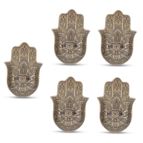 PRETYZOOM 5 Stück Buddha Hand Und Augentablett Schmuckschale Tablett Schmuckteller Böser Blick Schmuckschale Dekoratives Tablett Schmuckhalter Tablett Handteller von PRETYZOOM