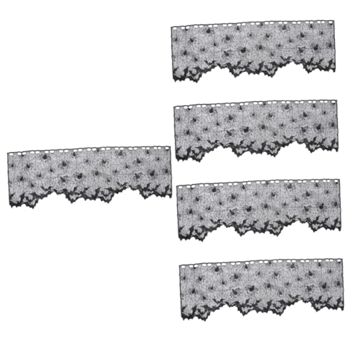 PRETYZOOM 5 Stück Elegante Halloween-fenstervorhänge Mit Fledermausspitze Und Spinnennetz-Design Schwarzes Für Gruselige Halloween-feiern PRETYZOOM 5 Stück Elegante Halloween-fenstervorhänge Mit Fledermausspitze Und Spinnennetz-Design Schwarzes Für Gruselige Halloween-feiern von PRETYZOOM