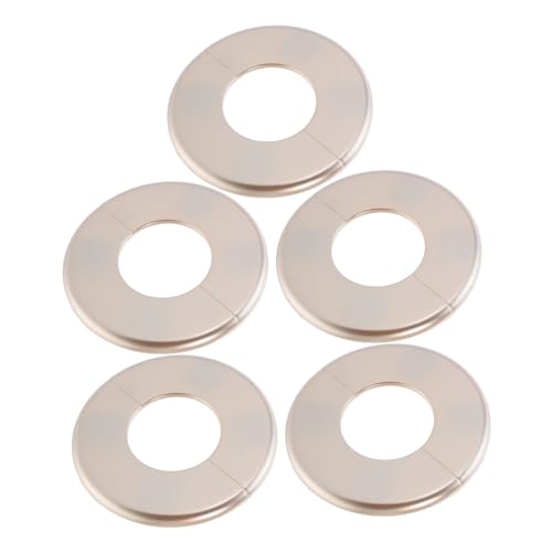 PRETYZOOM 5 Stück Runde Escutcheon Abdeckplatten Goldfarben Selbstklebend Wandlochverkleidung für Rohrleitungen Klimaanlagen Elektrokabel Universelle Dekorative Wandlochabdeckung von PRETYZOOM